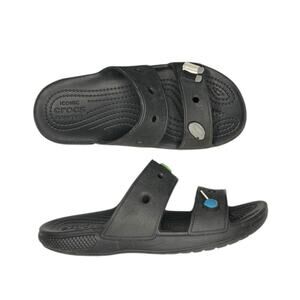 Crocs Classic Slip On Rubber Sandals Size 4 Womens Black